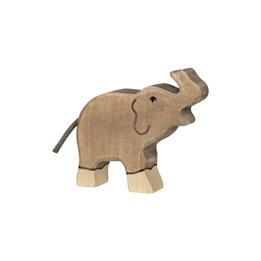Elefant med rejst snabel, lille, trædyr - Holztiger